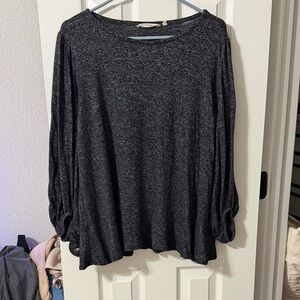 Soft surroundings Women's Black Long Sleeve Top